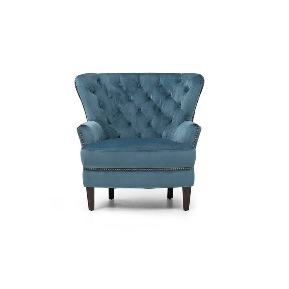 Elyse Velvet Chair, Marine