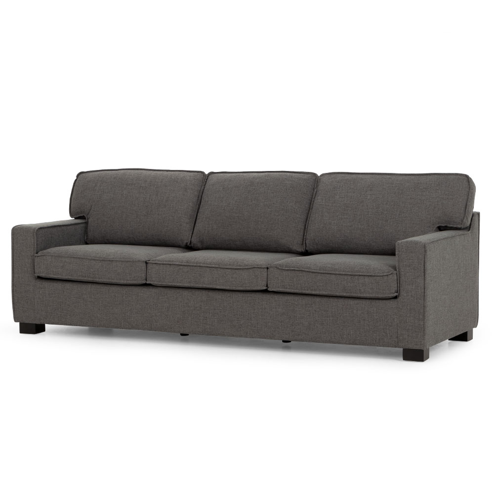 Haines 3 Seater Sofa, Dark Grey