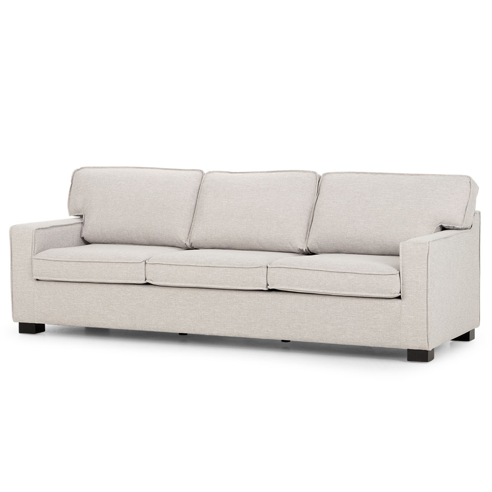 Haines 3 Seater Sofa, Light Grey