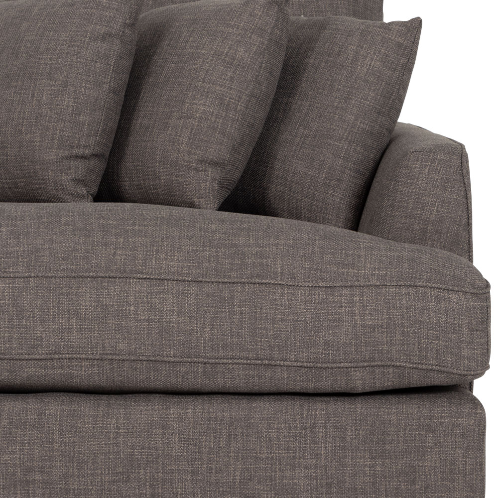 Hampton Oversized 4 Seater, Dark Grey