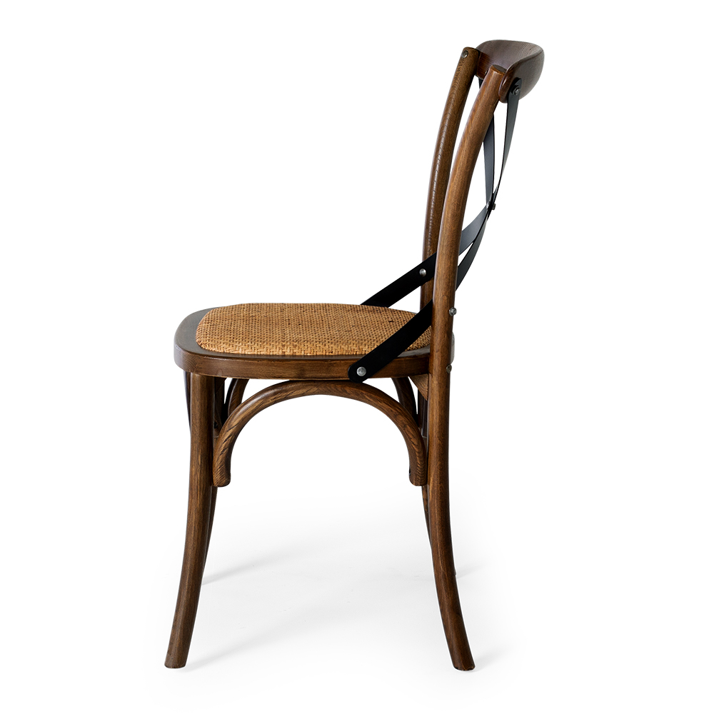 Zola Dining Chair, Deep Oak/Rattan