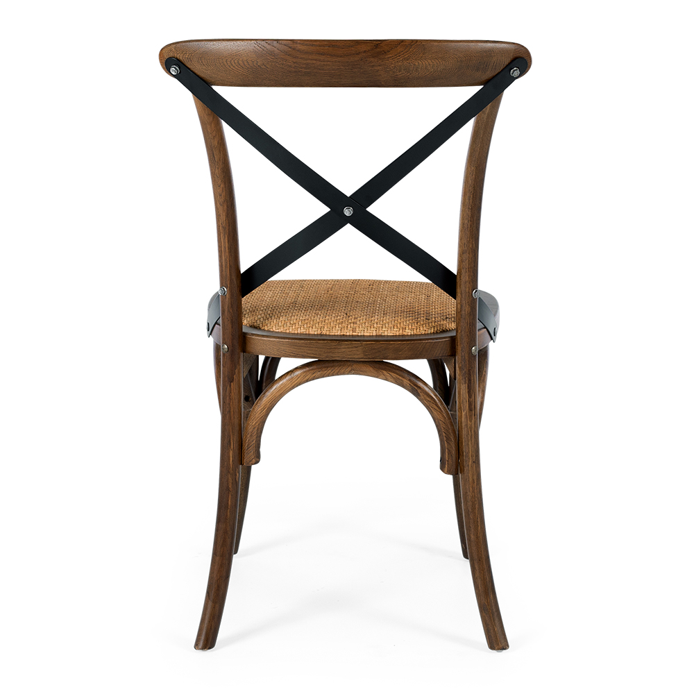 Zola Dining Chair, Deep Oak/Rattan