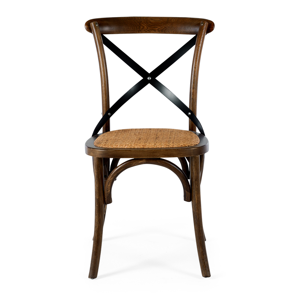 Zola Dining Chair, Deep Oak/Rattan