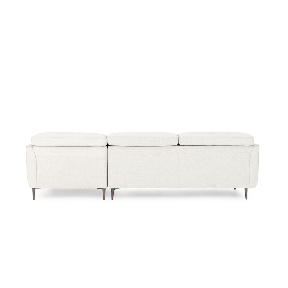 Kiera Chaise Sofa, Light Grey