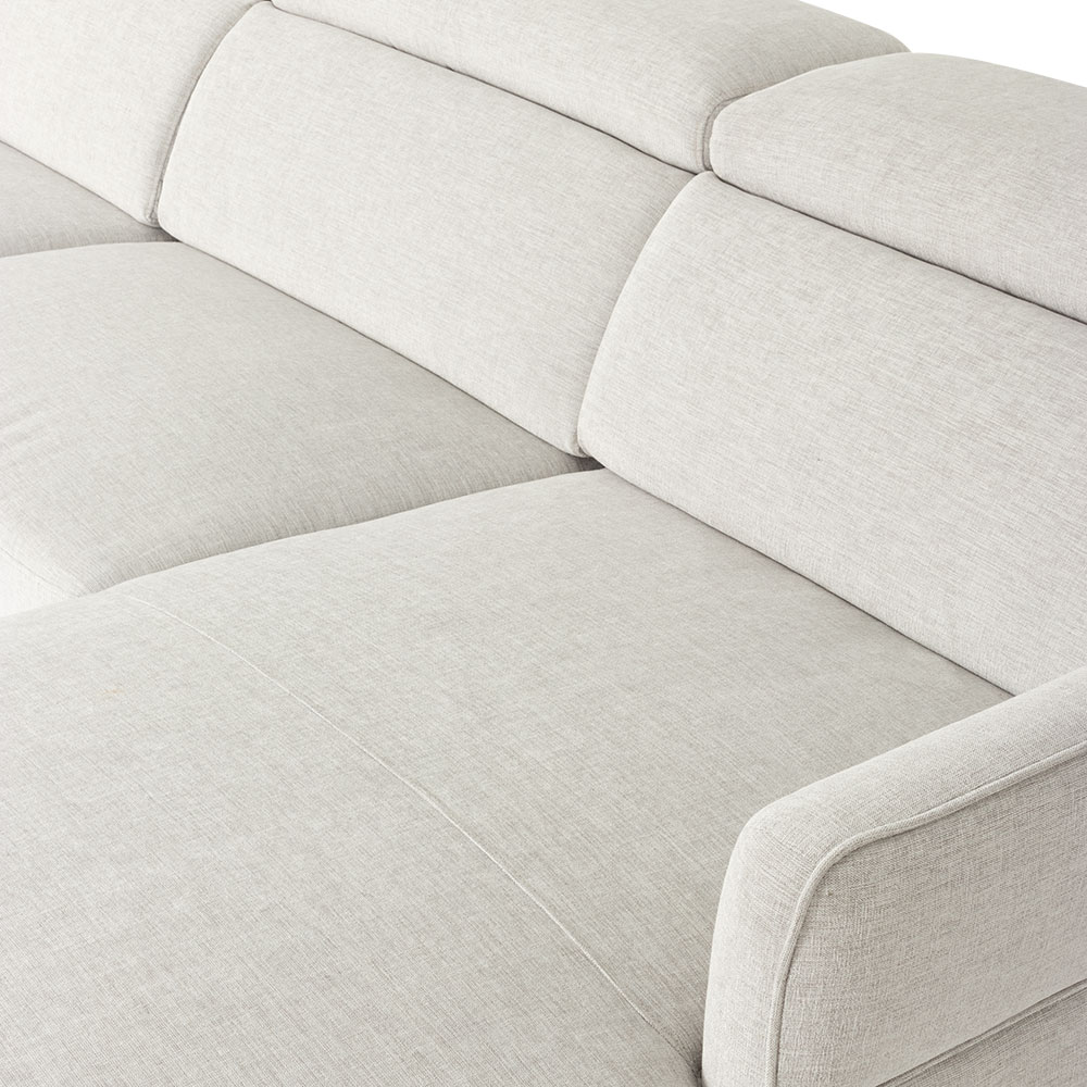 Kiera Chaise Sofa, Light Grey