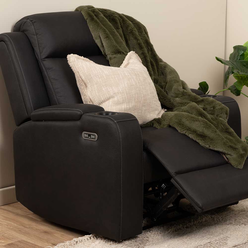 Lawson Electric Recliner, Charcoal