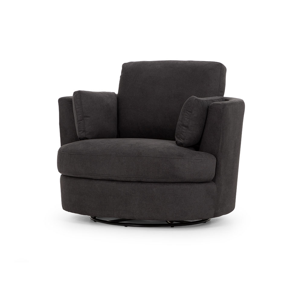 Macey Swivel Chair, Midnight