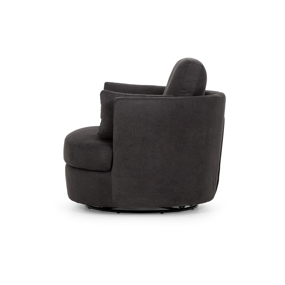 Macey Swivel Chair, Midnight