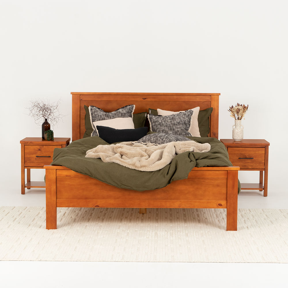 Miller Double Bed Frame, Light