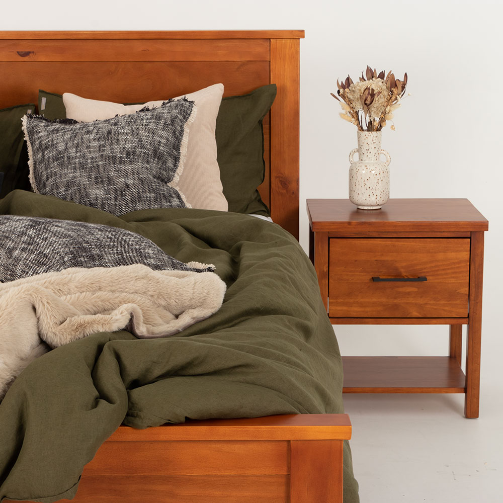 Miller King Single Bed Frame, Light