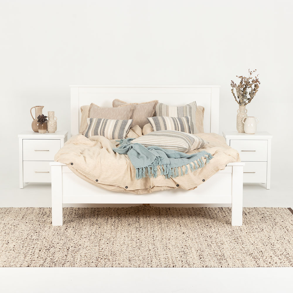 Miller Double Bed Frame, White