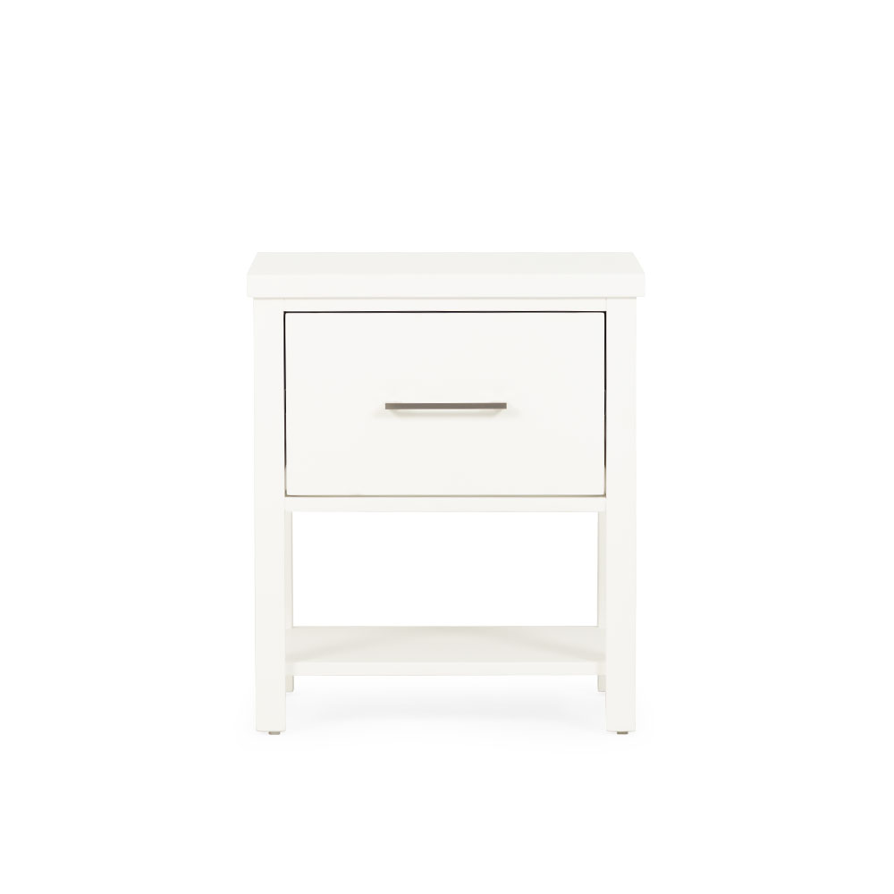 Miller 1 Drawer Bedside, White