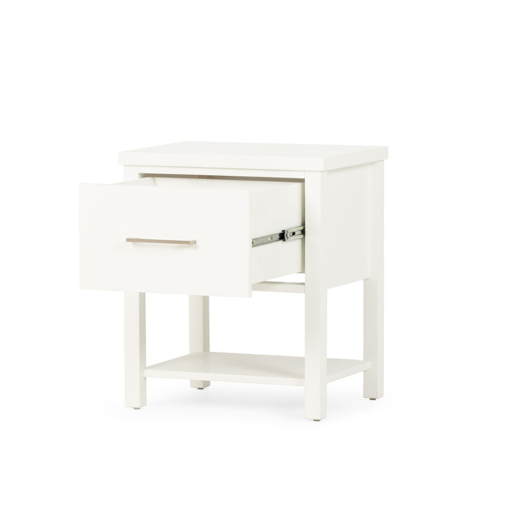 Miller 1 Drawer Bedside, White