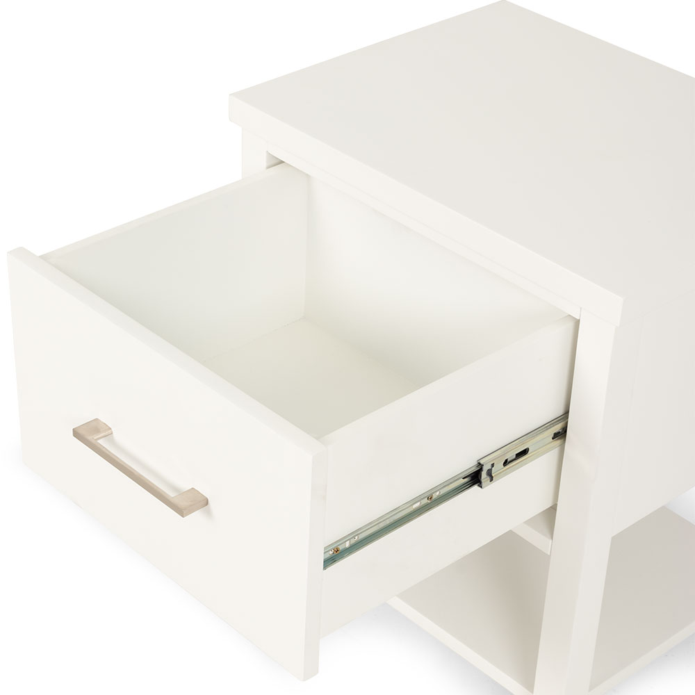 Miller 1 Drawer Bedside, White