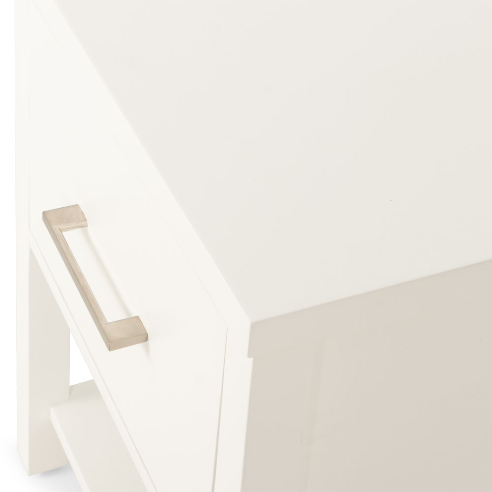 Miller 1 Drawer Bedside, White