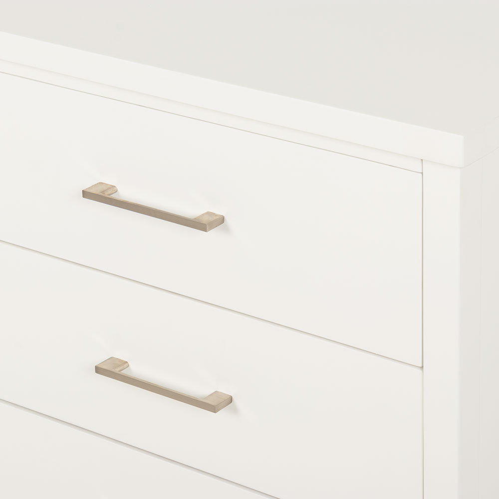 Miller 6 Drawer Lowboy, White