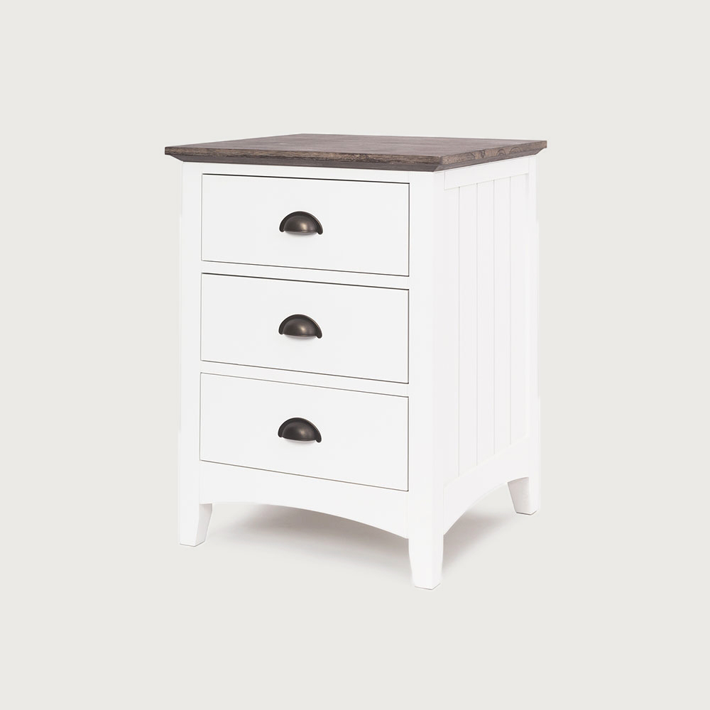 Chicago 3 Drawer Bedside