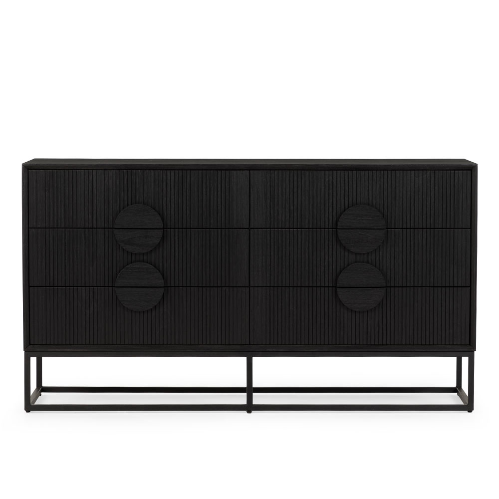 Oslo 6 Drawer Lowboy, Dark