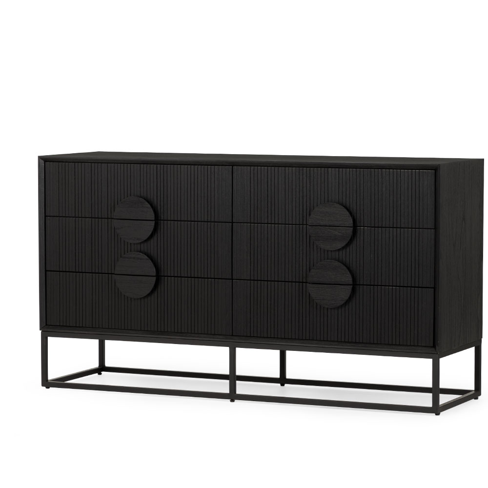 Oslo 6 Drawer Lowboy, Dark