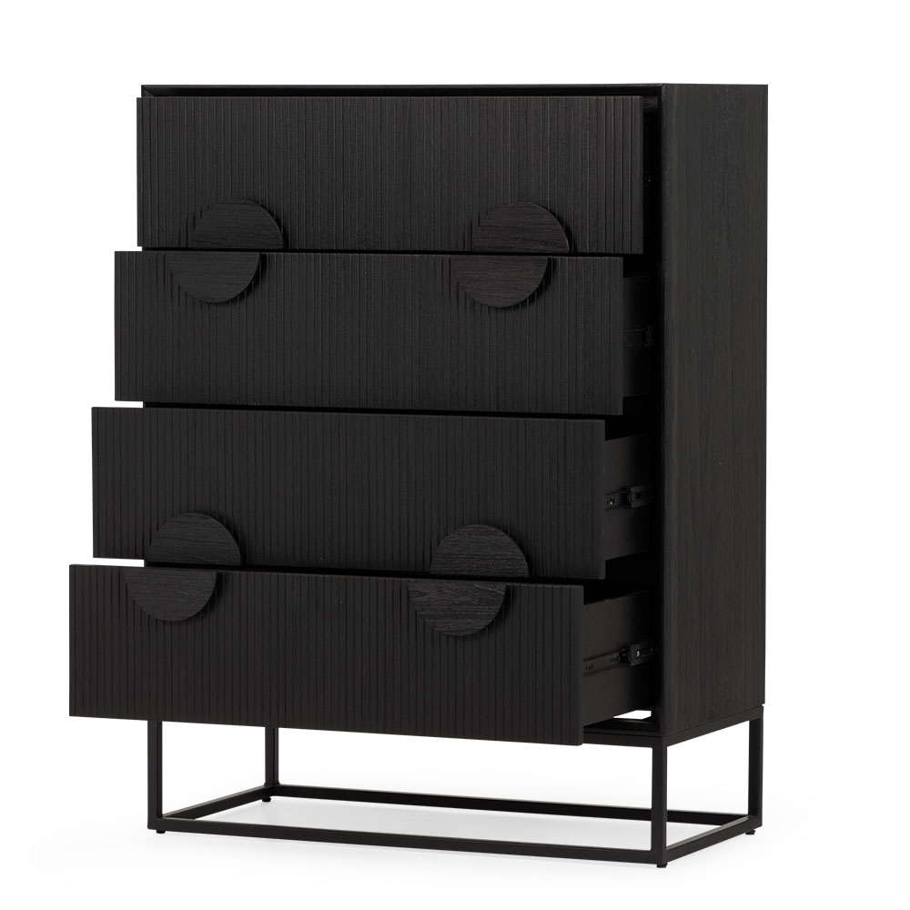 Oslo 4 Drawer Tallboy, Dark