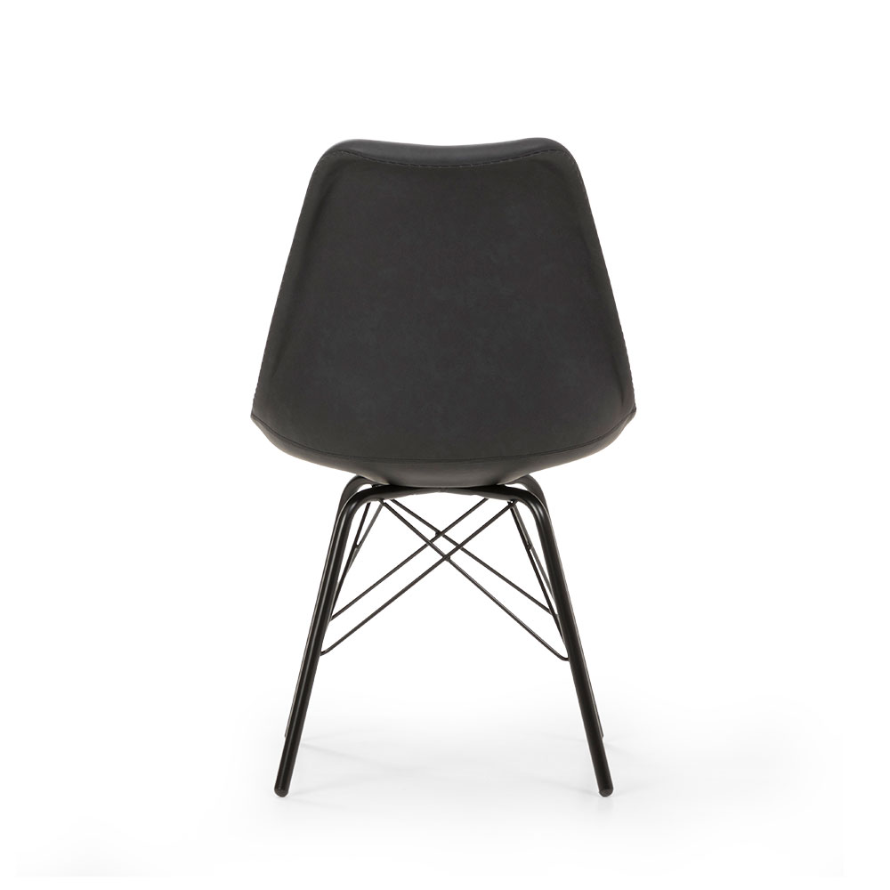 Peyton Pu Dining Chair, Charcoal