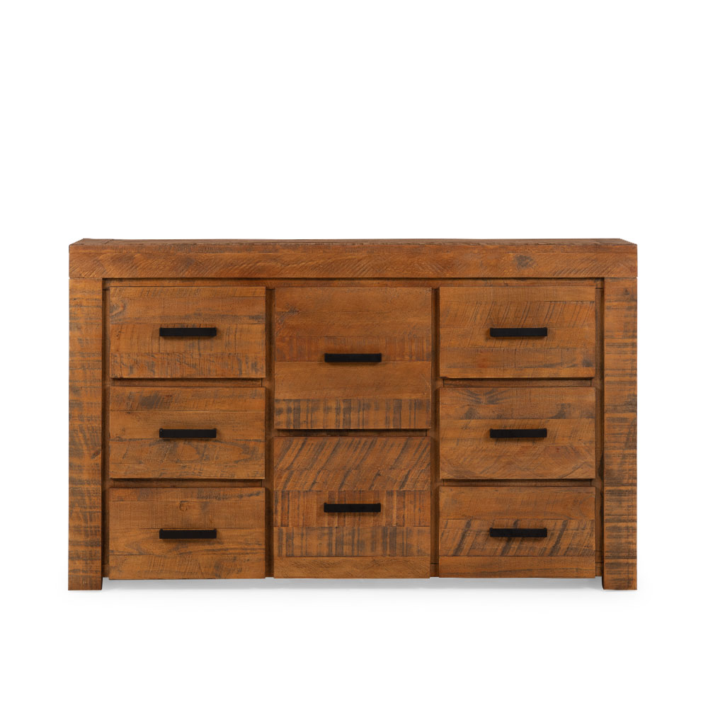 Prima 8 Drawer Lowboy, Pine