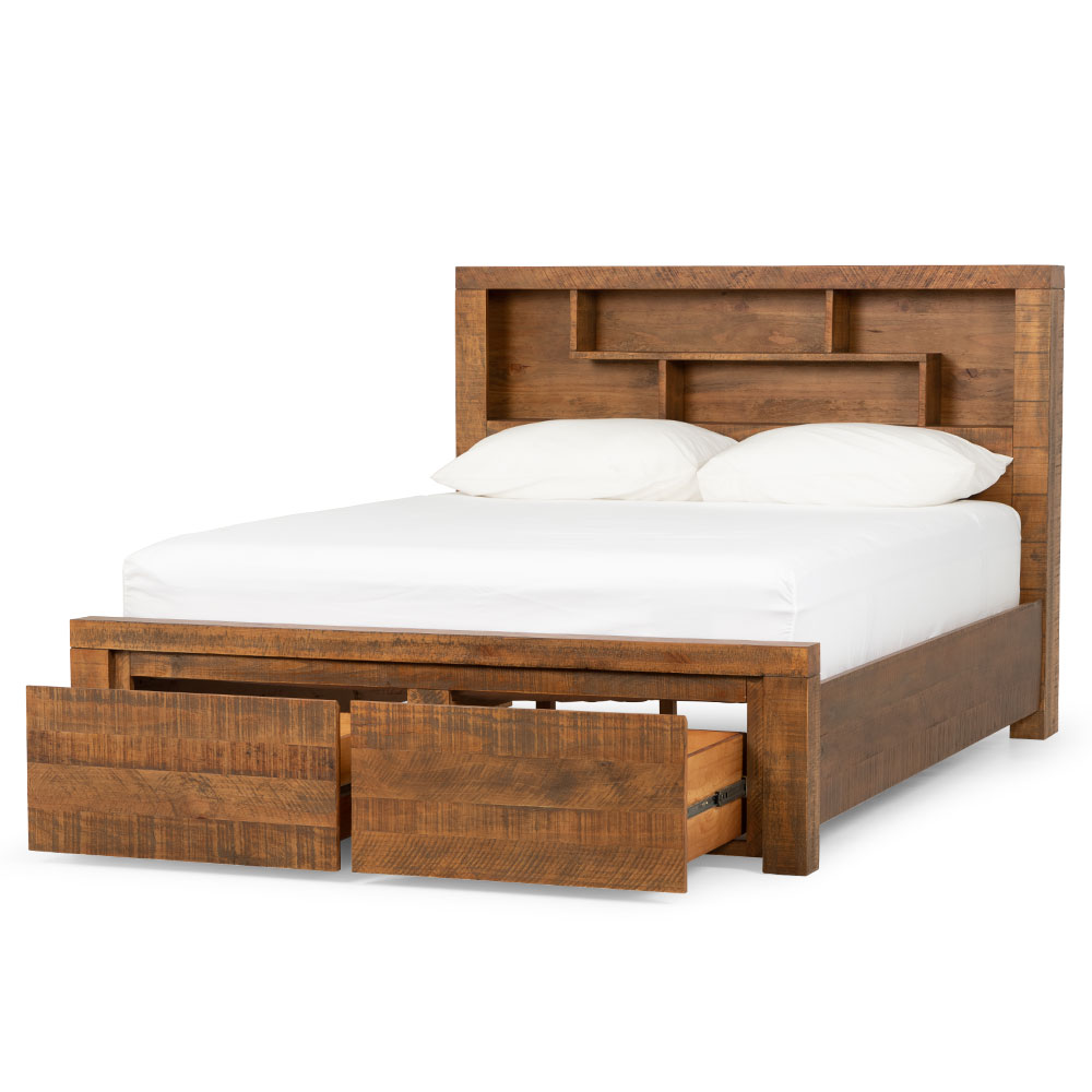 Prima 3 Piece Bedroom Set with 2 Drawers Queen Bed Frame