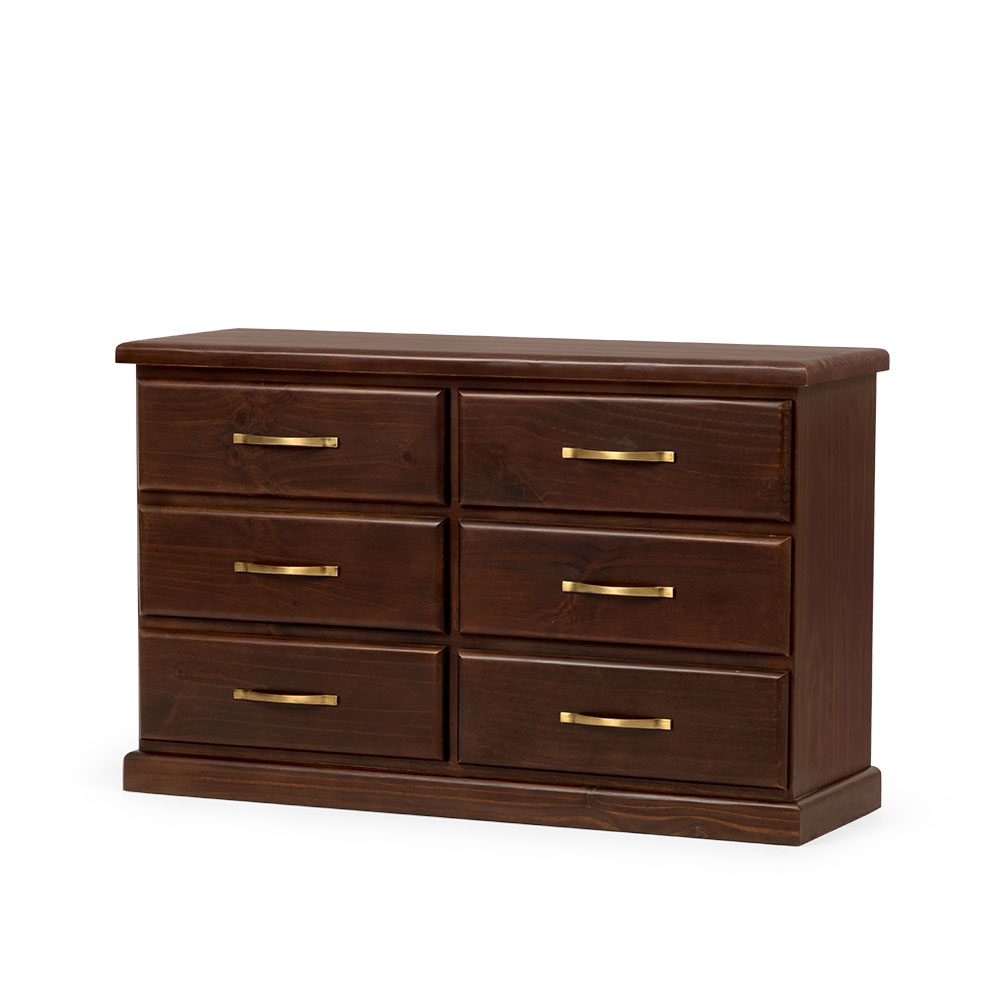 Memphis Dark 6 Drawer Lowboy, Dark