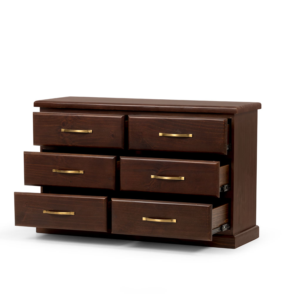 Memphis Dark 6 Drawer Lowboy, Dark