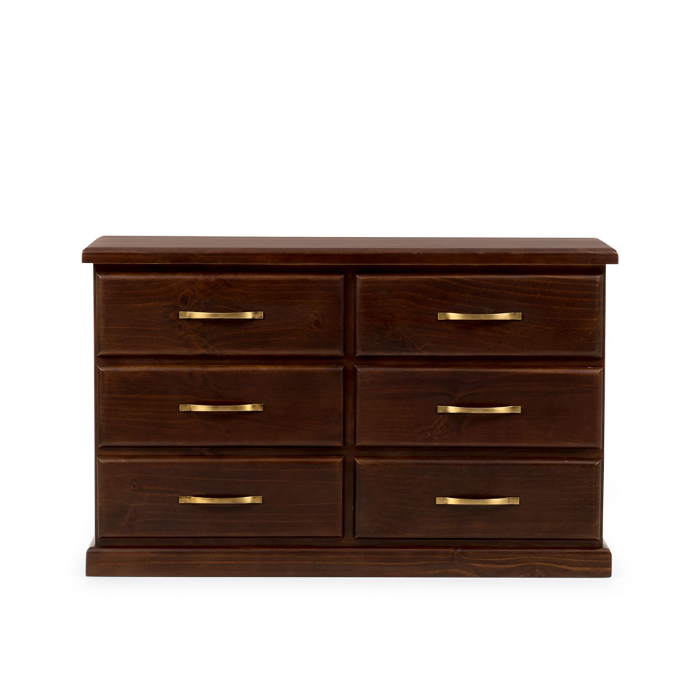 Memphis Dark 6 Drawer Lowboy, Dark