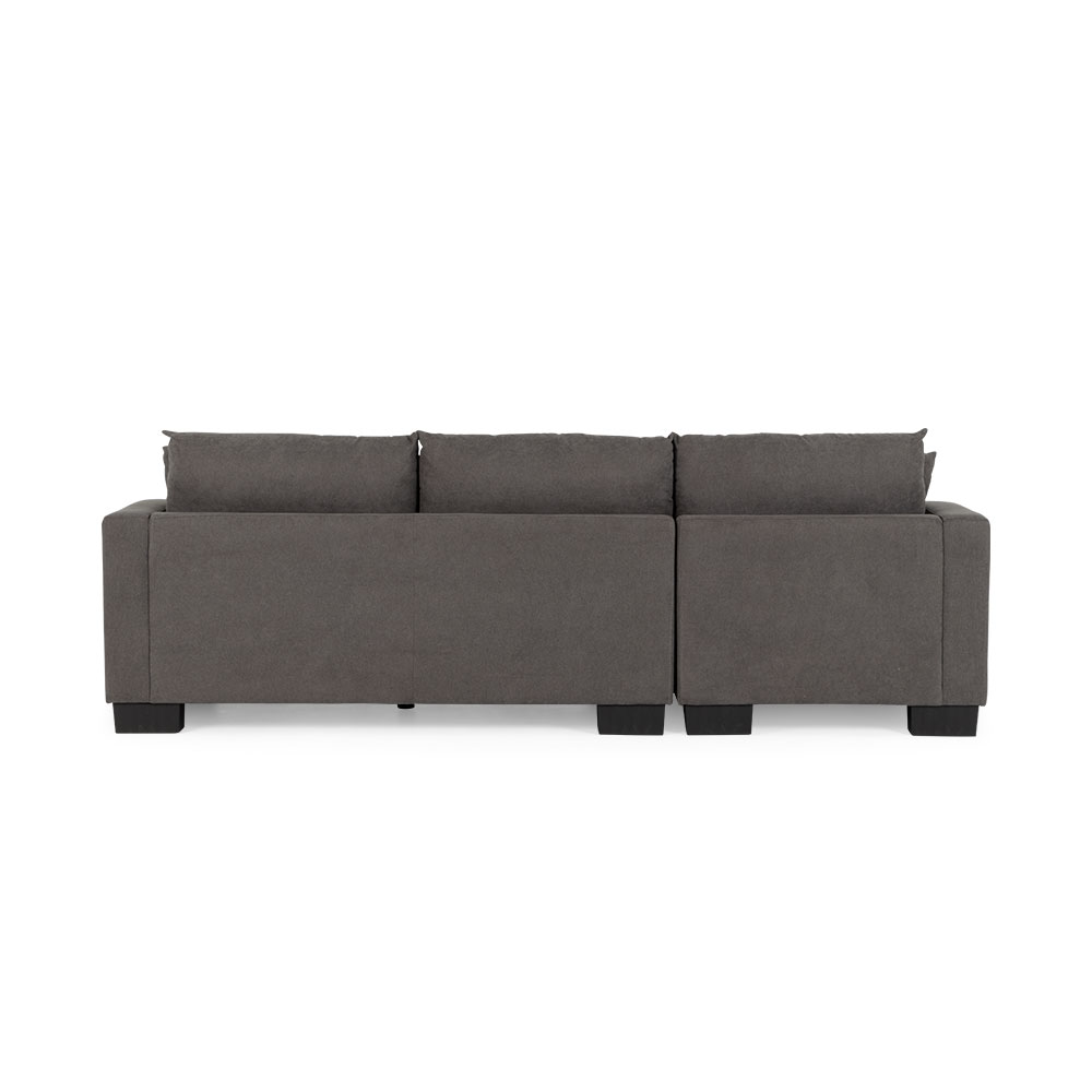 Tasman Left Hand Facing Chaise Sofa, Dark Grey