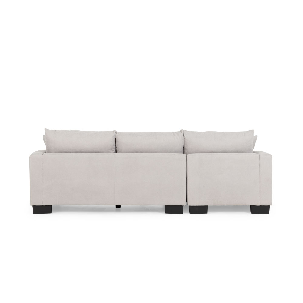 Tasman Left Hand Facing Chaise Sofa, Light Grey