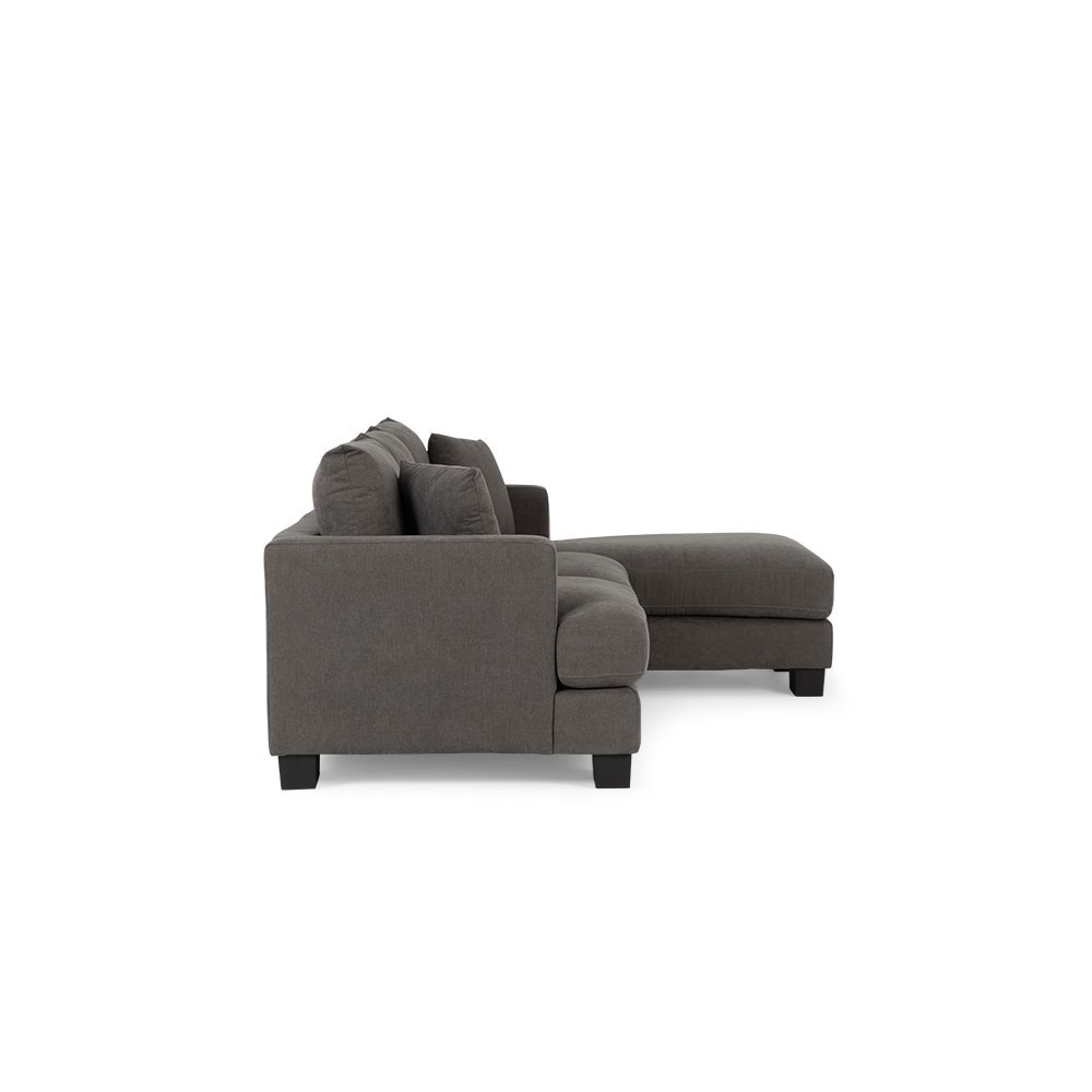 Tasman Right Hand Facing Chaise Sofa, Dark Grey