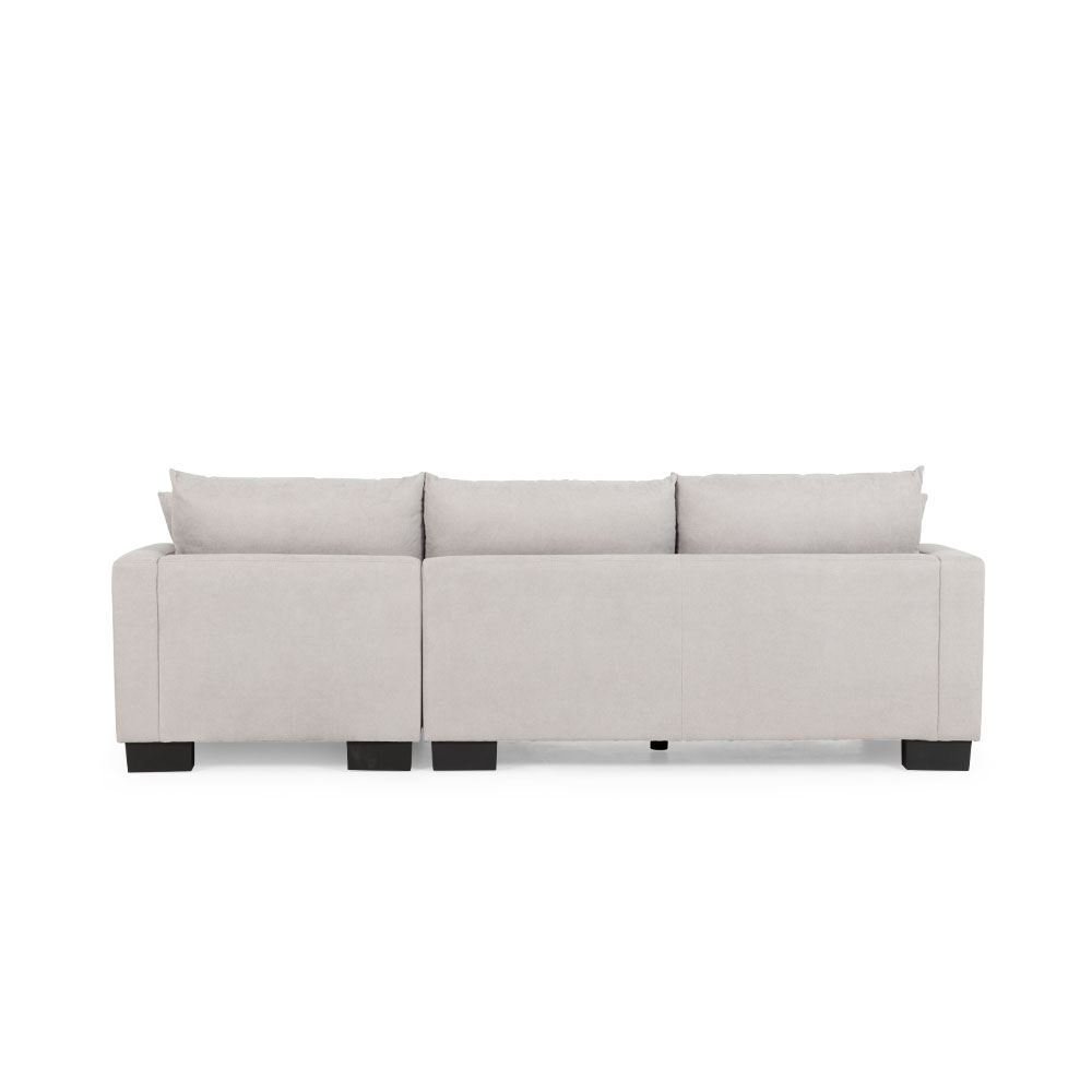 Tasman Right Hand Facing Chaise Sofa, Light Grey