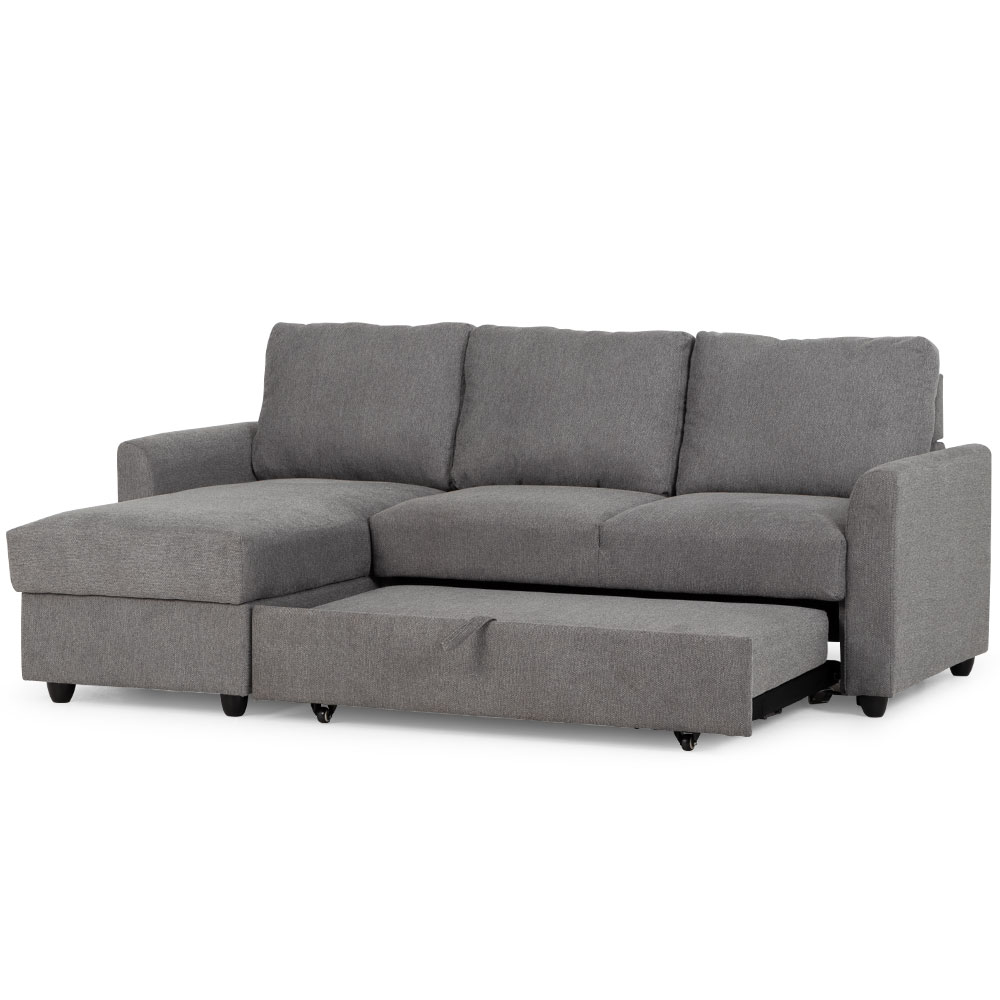 Tyler Sofabed with Chaise, Grey