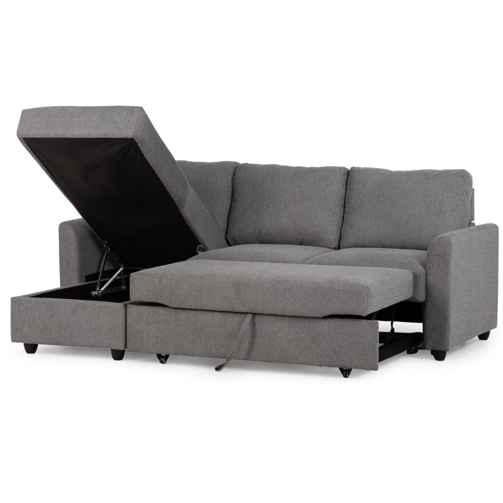 Tyler Sofabed with Chaise, Grey