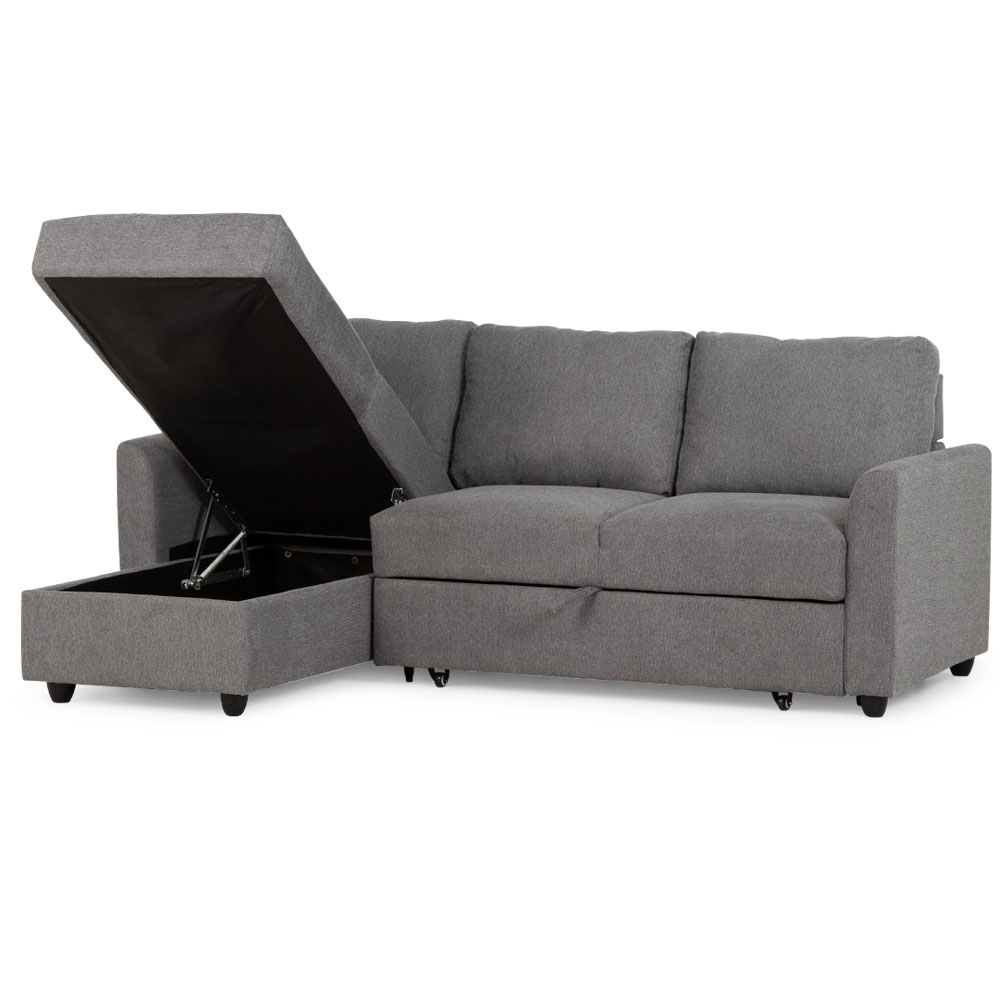 Tyler Sofabed with Chaise, Grey