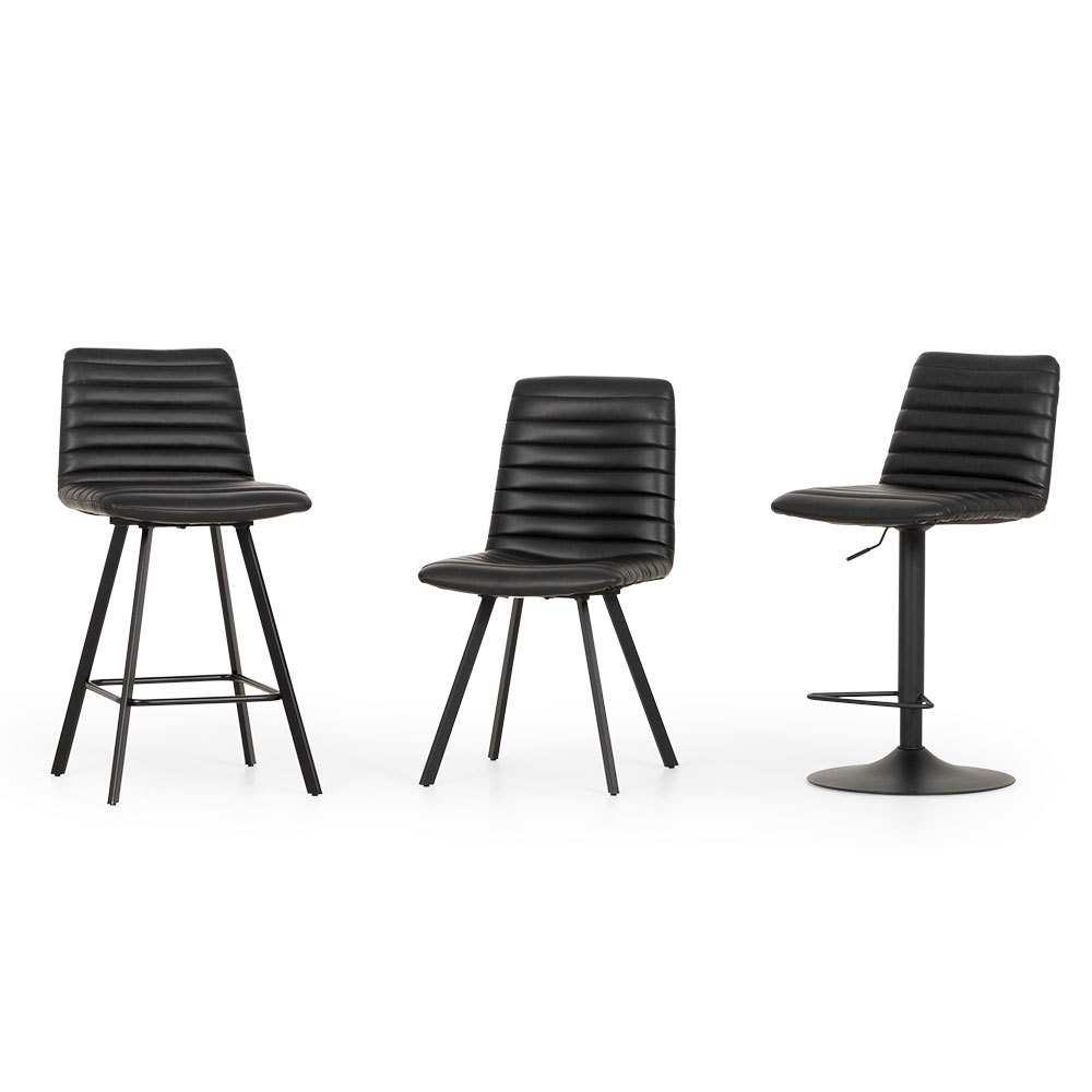 Watson PU Barstool, Black